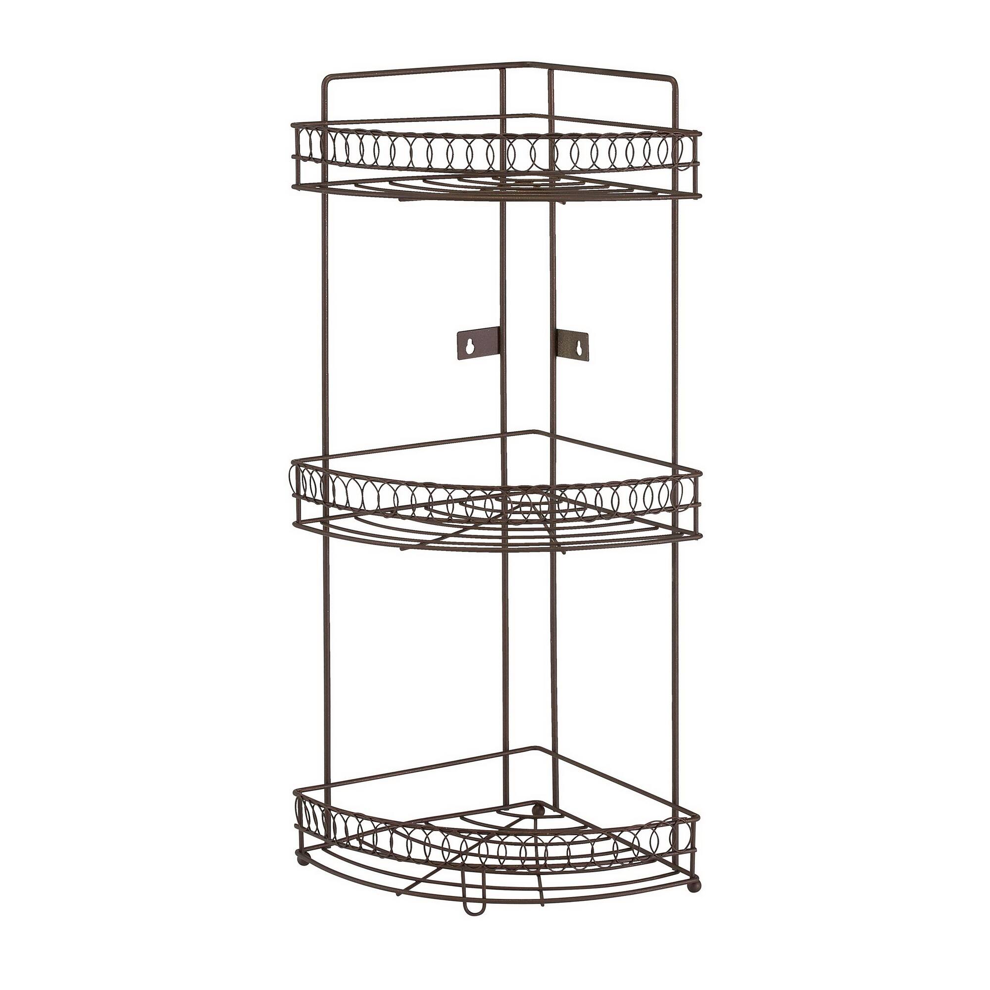 Bath Bliss 3-Tier Corner Bath Shelf in Curls Design